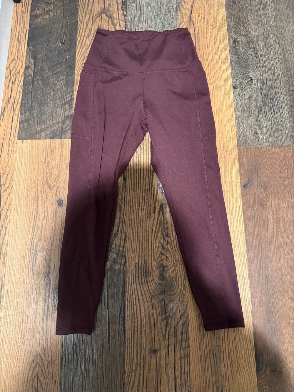 High-Waist Wine Colored Leggings